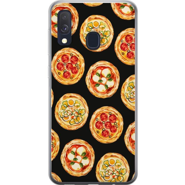 Mobildeksel til Samsung Galaxy A40 med Pizza motiv i gruppen SMARTTELEFON & NETTBRETT / Mobilbeskyttelse / Samsung hos TP E-commerce Nordic AB (A59484)