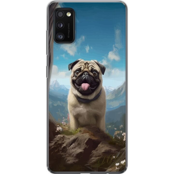 Mobildeksel til Samsung Galaxy A41 med Glad Hund motiv i gruppen SMARTTELEFON & NETTBRETT / Mobilbeskyttelse / Samsung hos TP E-commerce Nordic AB (A59543)