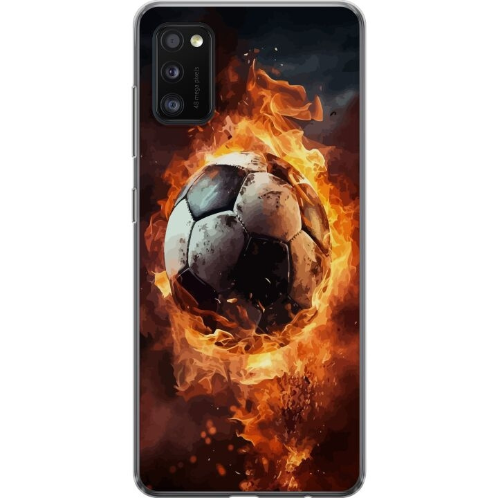 Mobildeksel til Samsung Galaxy A41 med Fotball motiv i gruppen SMARTTELEFON & NETTBRETT / Mobilbeskyttelse / Samsung hos TP E-commerce Nordic AB (A59546)