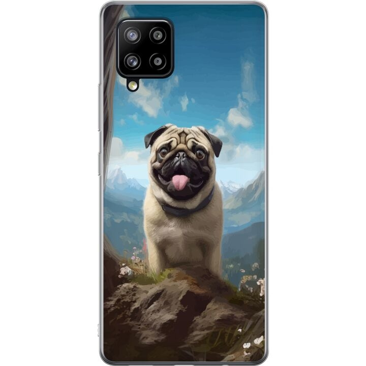 Mobildeksel til Samsung Galaxy A42 5G med Glad Hund motiv i gruppen SMARTTELEFON & NETTBRETT / Mobilbeskyttelse / Samsung hos TP E-commerce Nordic AB (A59597)