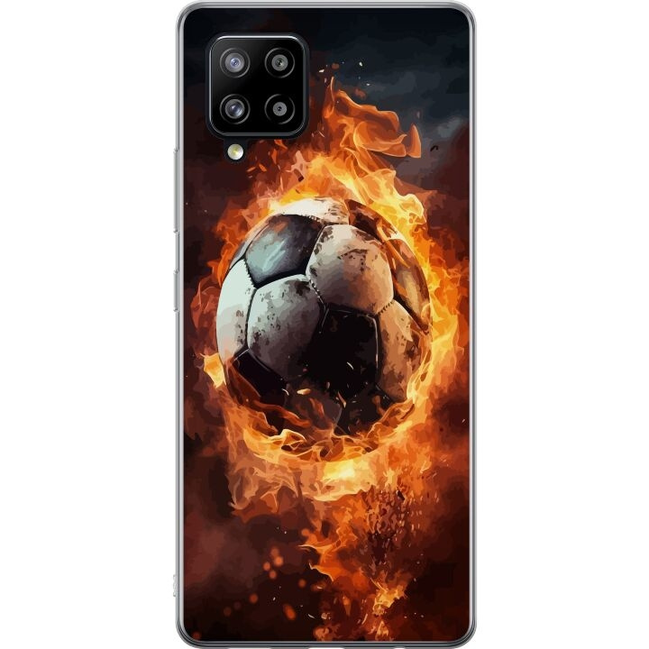 Mobildeksel til Samsung Galaxy A42 5G med Fotball motiv i gruppen SMARTTELEFON & NETTBRETT / Mobilbeskyttelse / Samsung hos TP E-commerce Nordic AB (A59600)