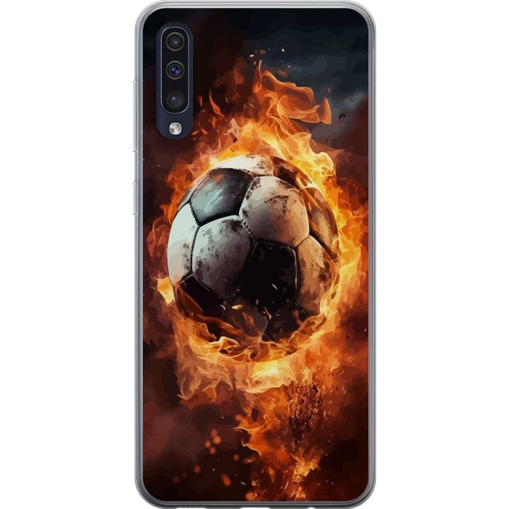 Mobildeksel til Samsung Galaxy A50 med Fotball motiv i gruppen SMARTTELEFON & NETTBRETT / Mobilbeskyttelse / Samsung hos TP E-commerce Nordic AB (A59654)