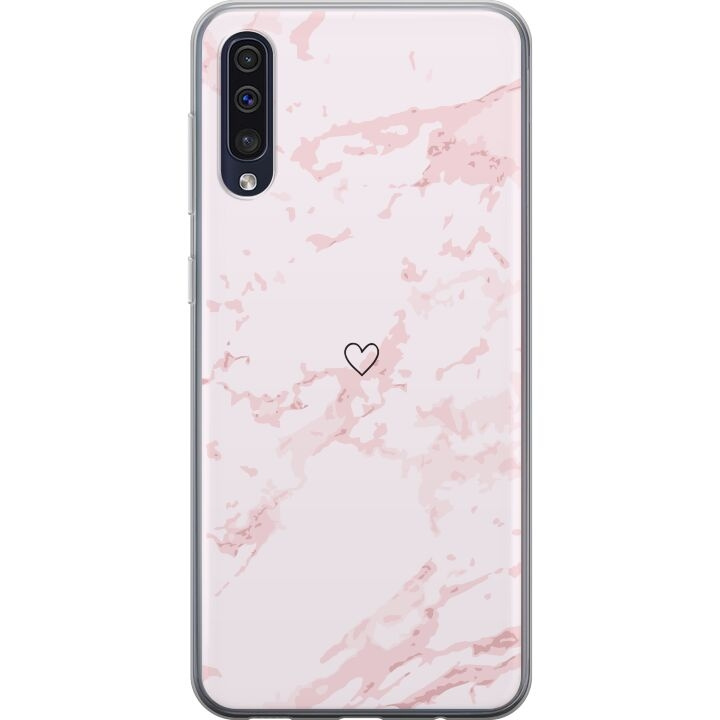 Mobildeksel til Samsung Galaxy A50 med Rosa Hjerte motiv i gruppen SMARTTELEFON & NETTBRETT / Mobilbeskyttelse / Samsung hos TP E-commerce Nordic AB (A59656)