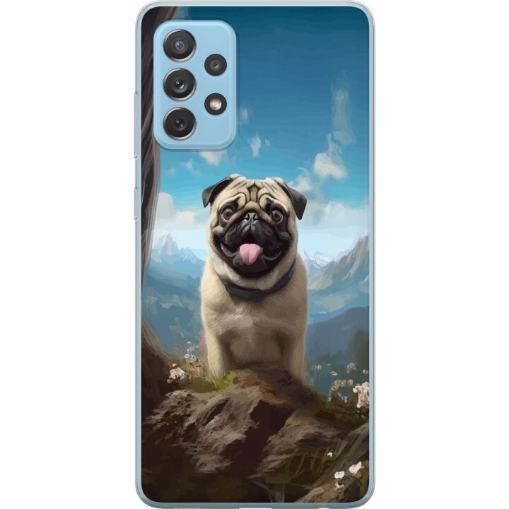 Mobildeksel til Samsung Galaxy A52 5G med Glad Hund motiv i gruppen SMARTTELEFON & NETTBRETT / Mobilbeskyttelse / Samsung hos TP E-commerce Nordic AB (A59759)