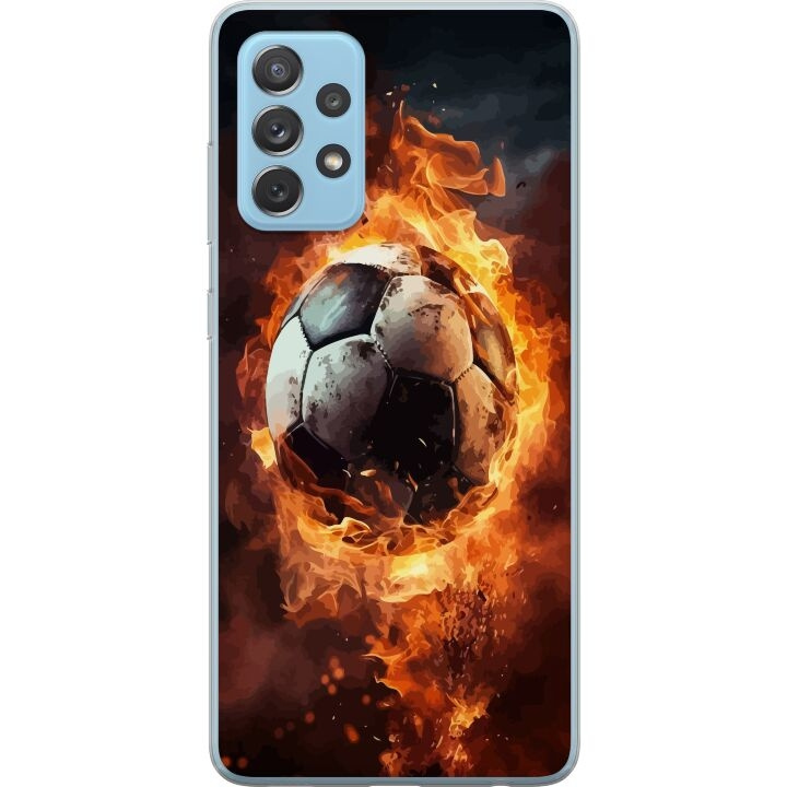 Mobildeksel til Samsung Galaxy A52 5G med Fotball motiv i gruppen SMARTTELEFON & NETTBRETT / Mobilbeskyttelse / Samsung hos TP E-commerce Nordic AB (A59762)