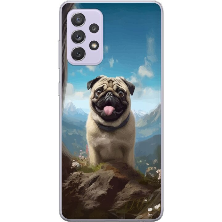 Mobildeksel til Samsung Galaxy A52s 5G med Glad Hund motiv i gruppen SMARTTELEFON & NETTBRETT / Mobilbeskyttelse / Samsung hos TP E-commerce Nordic AB (A59813)