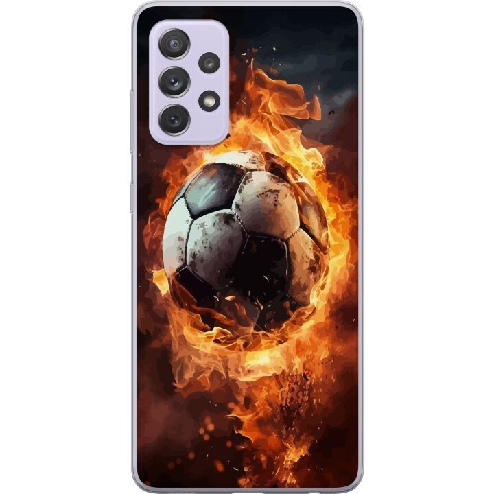 Mobildeksel til Samsung Galaxy A52s 5G med Fotball motiv i gruppen SMARTTELEFON & NETTBRETT / Mobilbeskyttelse / Samsung hos TP E-commerce Nordic AB (A59816)