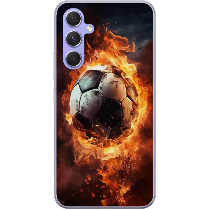 Mobildeksel til Samsung Galaxy A54 med Fotball motiv i gruppen SMARTTELEFON & NETTBRETT / Mobilbeskyttelse / Samsung hos TP E-commerce Nordic AB (A59924)