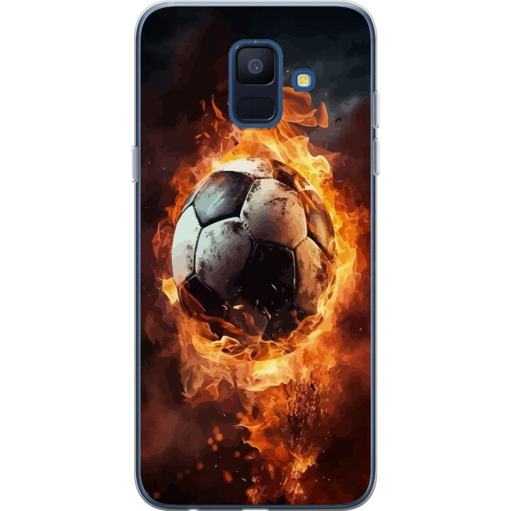 Mobildeksel til Samsung Galaxy A6 (2018) med Fotball motiv i gruppen SMARTTELEFON & NETTBRETT / Mobilbeskyttelse / Samsung hos TP E-commerce Nordic AB (A60005)