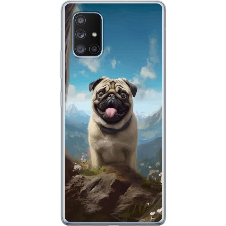 Mobildeksel til Samsung Galaxy A71 5G med Glad Hund motiv i gruppen SMARTTELEFON & NETTBRETT / Mobilbeskyttelse / Samsung hos TP E-commerce Nordic AB (A60110)