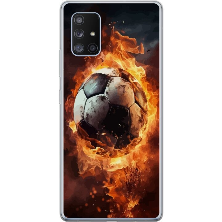 Mobildeksel til Samsung Galaxy A71 5G med Fotball motiv i gruppen SMARTTELEFON & NETTBRETT / Mobilbeskyttelse / Samsung hos TP E-commerce Nordic AB (A60113)