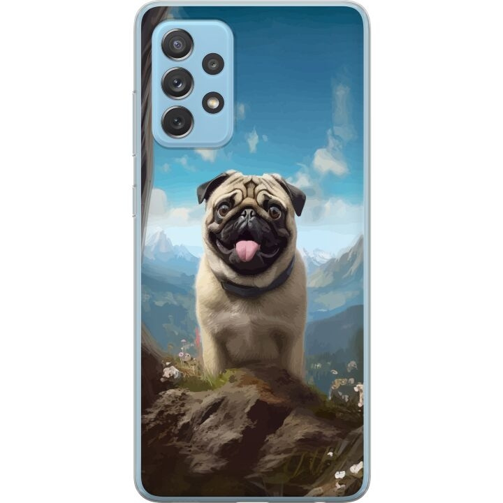 Mobildeksel til Samsung Galaxy A72 5G med Glad Hund motiv i gruppen SMARTTELEFON & NETTBRETT / Mobilbeskyttelse / Samsung hos TP E-commerce Nordic AB (A60164)