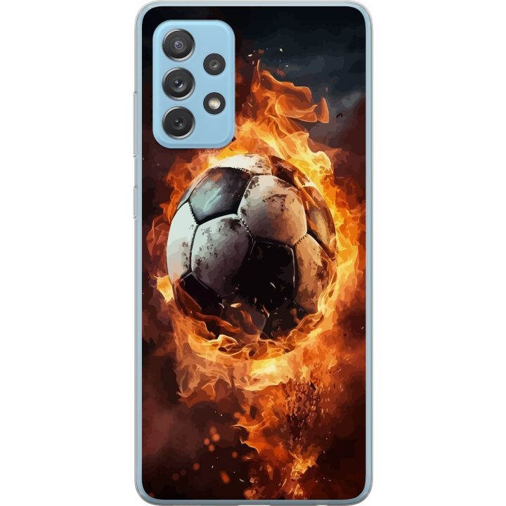 Mobildeksel til Samsung Galaxy A72 5G med Fotball motiv i gruppen SMARTTELEFON & NETTBRETT / Mobilbeskyttelse / Samsung hos TP E-commerce Nordic AB (A60167)