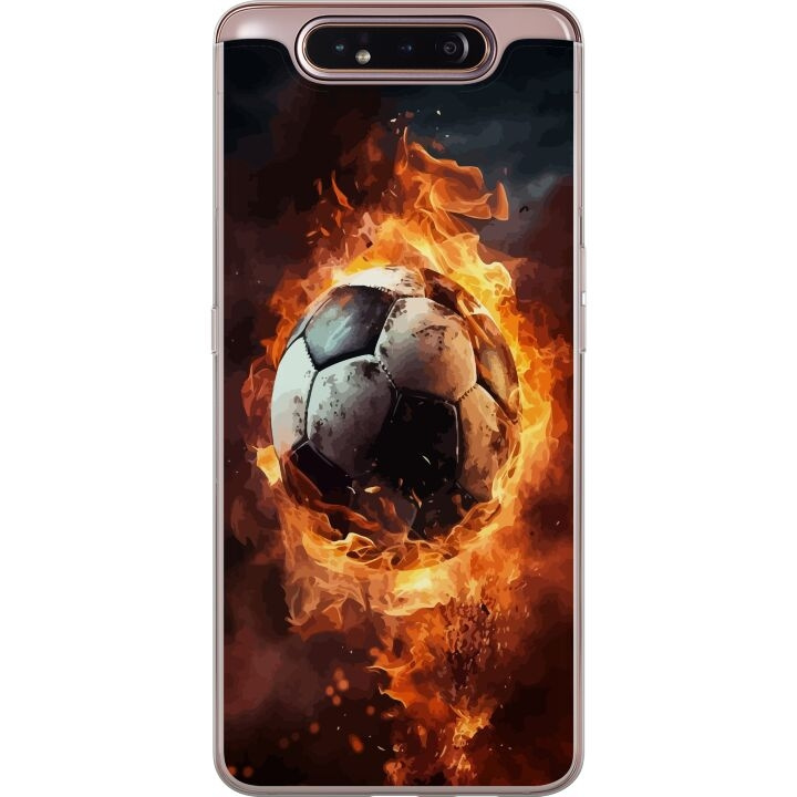 Mobildeksel til Samsung Galaxy A80 med Fotball motiv i gruppen SMARTTELEFON & NETTBRETT / Mobilbeskyttelse / Samsung hos TP E-commerce Nordic AB (A60248)