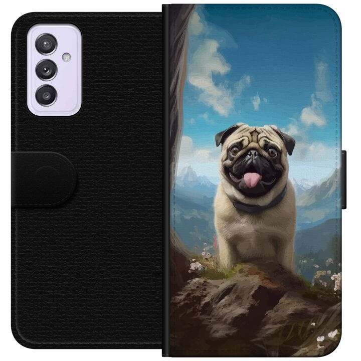 Lommeboketui til Samsung Galaxy A82 5G med Glad Hund motiv i gruppen SMARTTELEFON & NETTBRETT / Mobilbeskyttelse / Samsung hos TP E-commerce Nordic AB (A60272)