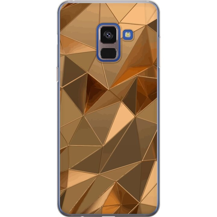 Mobildeksel til Samsung Galaxy A8 (2018) med 3D Gull motiv i gruppen SMARTTELEFON & NETTBRETT / Mobilbeskyttelse / Samsung hos TP E-commerce Nordic AB (A60332)