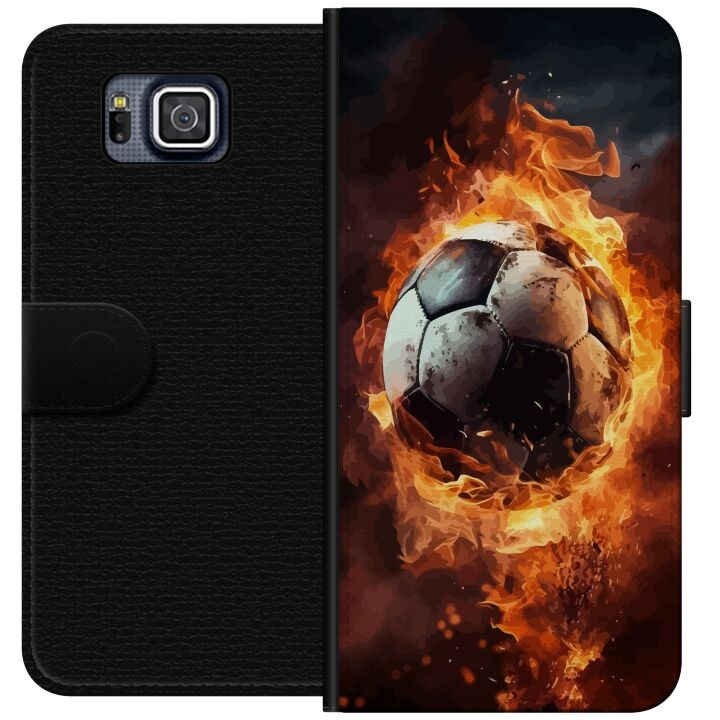 Lommeboketui til Samsung Galaxy Alpha med Fotball motiv i gruppen SMARTTELEFON & NETTBRETT / Mobilbeskyttelse / Samsung hos TP E-commerce Nordic AB (A60356)