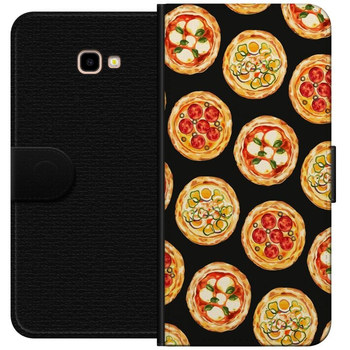 Lommeboketui til Samsung Galaxy J4+ med Pizza motiv i gruppen SMARTTELEFON & NETTBRETT / Mobilbeskyttelse / Samsung hos TP E-commerce Nordic AB (A60402)