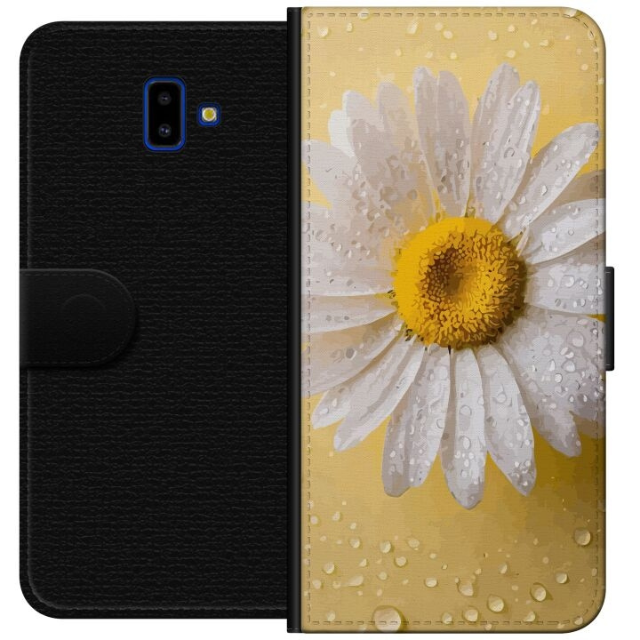 Lommeboketui til Samsung Galaxy J6+ med Porselensblomst motiv i gruppen SMARTTELEFON & NETTBRETT / Mobilbeskyttelse / Samsung hos TP E-commerce Nordic AB (A60497)