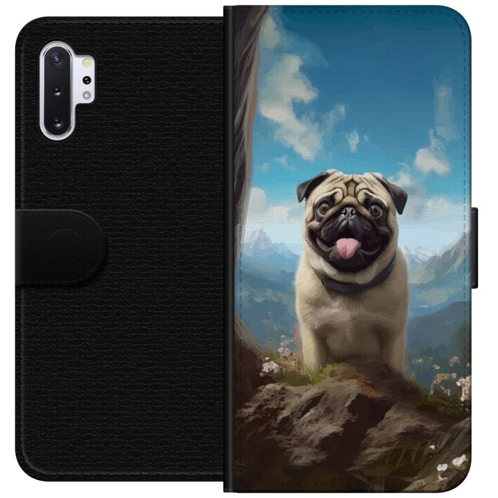 Lommeboketui til Samsung Galaxy Note10+ med Glad Hund motiv i gruppen SMARTTELEFON & NETTBRETT / Mobilbeskyttelse / Samsung hos TP E-commerce Nordic AB (A60596)