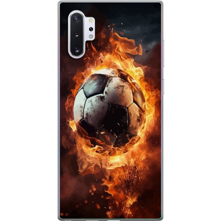 Mobildeksel til Samsung Galaxy Note10+ med Fotball motiv i gruppen SMARTTELEFON & NETTBRETT / Mobilbeskyttelse / Samsung hos TP E-commerce Nordic AB (A60626)