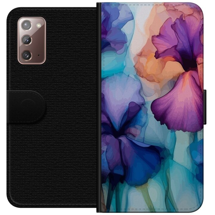 Lommeboketui til Samsung Galaxy Note20 med Magiske blomster motiv i gruppen SMARTTELEFON & NETTBRETT / Mobilbeskyttelse / Samsung hos TP E-commerce Nordic AB (A60635)