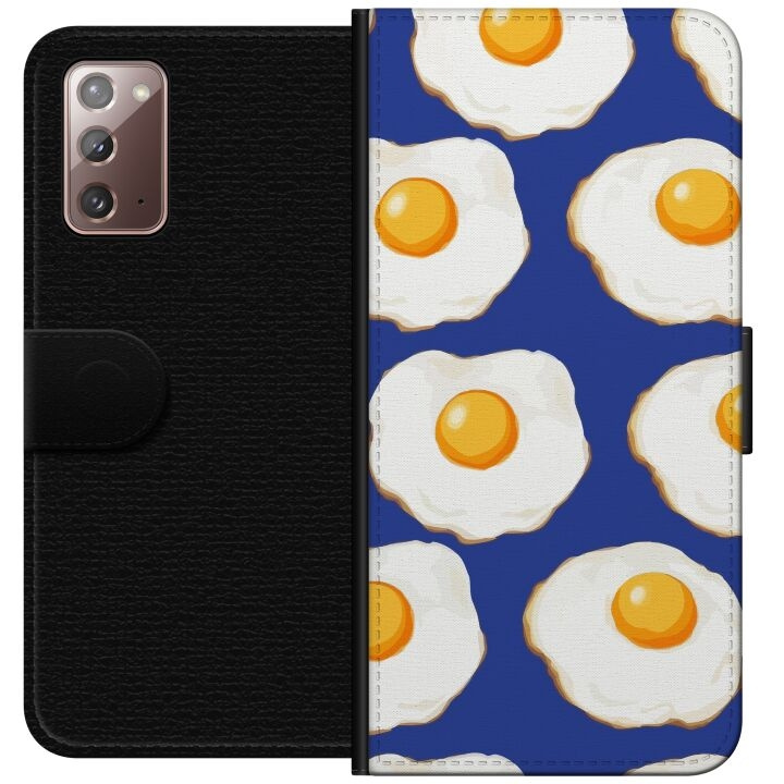 Lommeboketui til Samsung Galaxy Note20 med Stekte egg motiv i gruppen SMARTTELEFON & NETTBRETT / Mobilbeskyttelse / Samsung hos TP E-commerce Nordic AB (A60638)