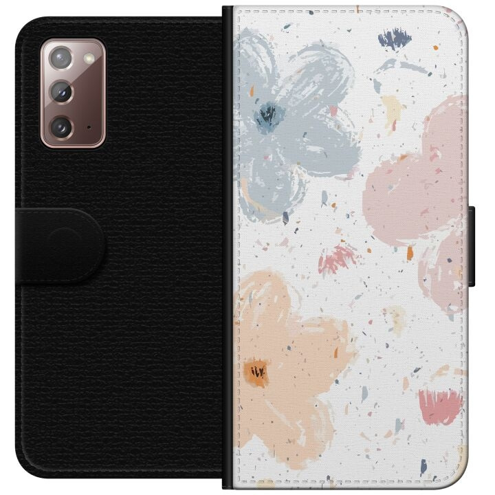 Lommeboketui til Samsung Galaxy Note20 med Blomster motiv i gruppen SMARTTELEFON & NETTBRETT / Mobilbeskyttelse / Samsung hos TP E-commerce Nordic AB (A60644)