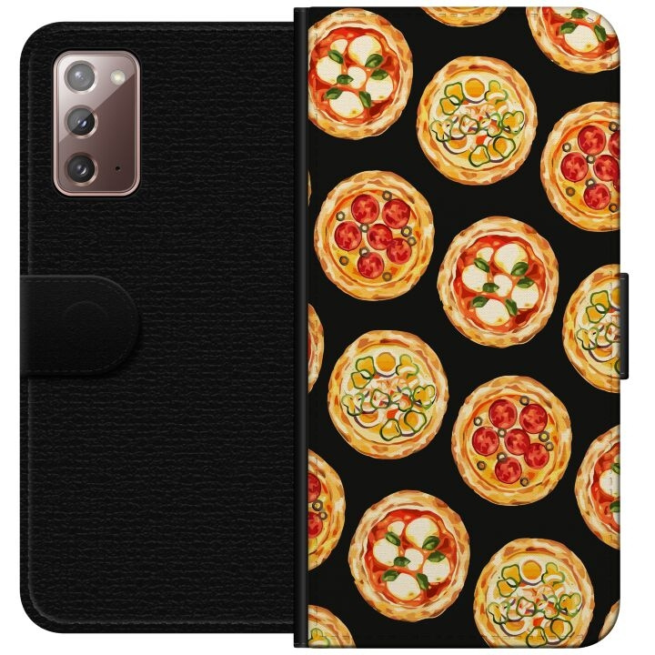 Lommeboketui til Samsung Galaxy Note20 med Pizza motiv i gruppen SMARTTELEFON & NETTBRETT / Mobilbeskyttelse / Samsung hos TP E-commerce Nordic AB (A60645)