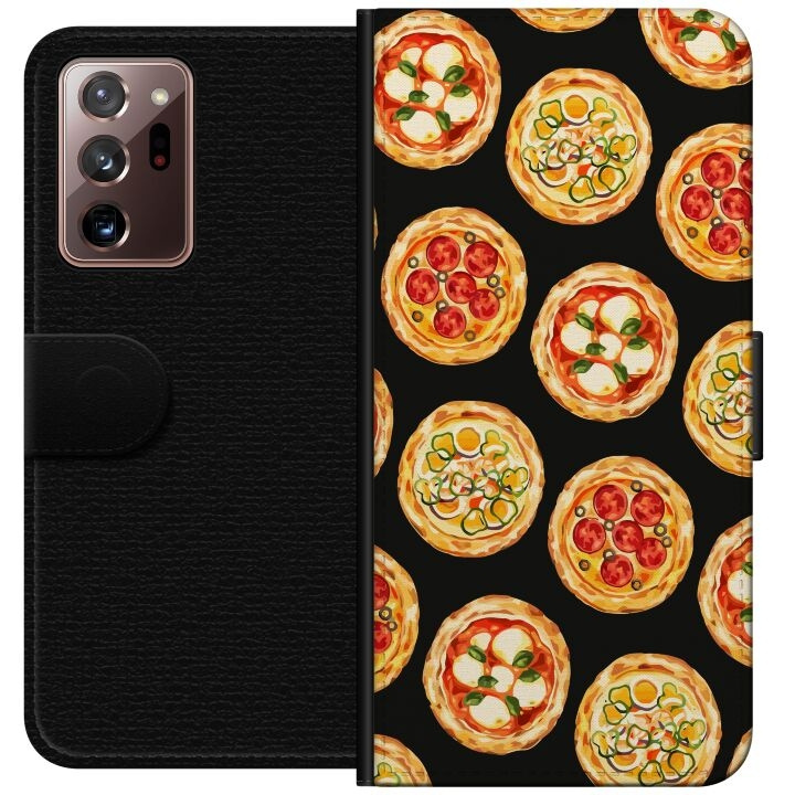 Lommeboketui til Samsung Galaxy Note20 Ultra med Pizza motiv i gruppen SMARTTELEFON & NETTBRETT / Mobilbeskyttelse / Samsung hos TP E-commerce Nordic AB (A60699)