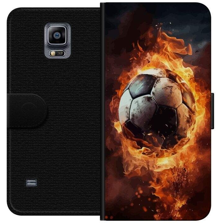 Lommeboketui til Samsung Galaxy Note 4 med Fotball motiv i gruppen SMARTTELEFON & NETTBRETT / Mobilbeskyttelse / Samsung hos TP E-commerce Nordic AB (A60761)