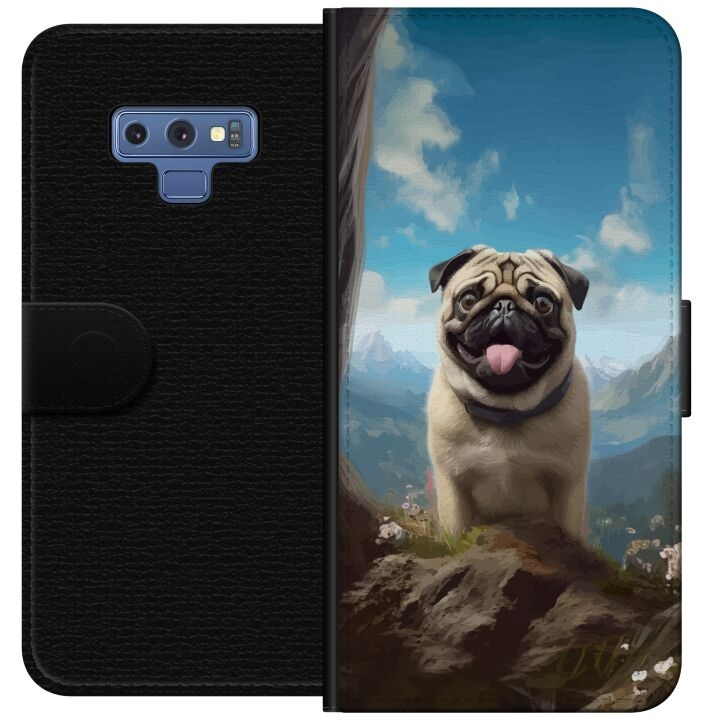 Lommeboketui til Samsung Galaxy Note9 med Glad Hund motiv i gruppen SMARTTELEFON & NETTBRETT / Mobilbeskyttelse / Samsung hos TP E-commerce Nordic AB (A60785)