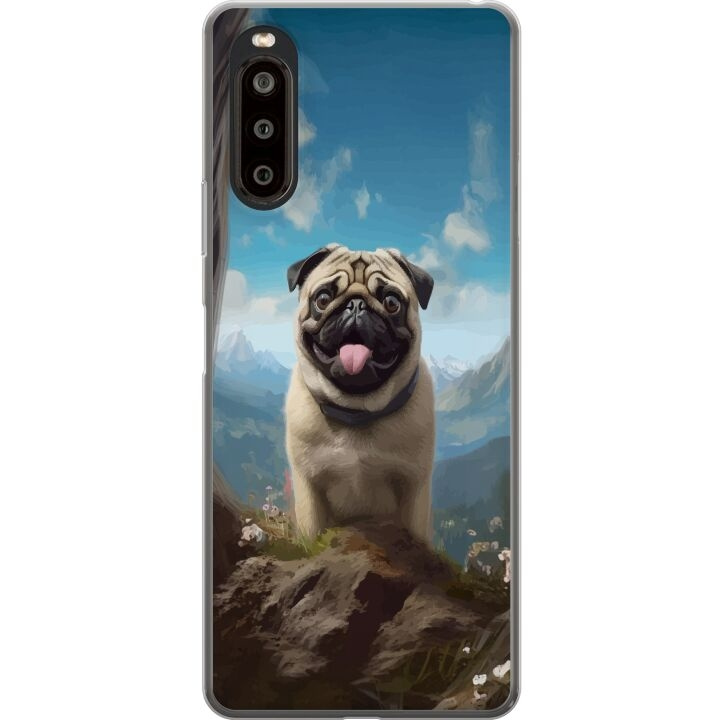 Mobildeksel til Sony Xperia 10 II med Glad Hund motiv i gruppen SMARTTELEFON & NETTBRETT / Mobilbeskyttelse / Sony hos TP E-commerce Nordic AB (A60893)