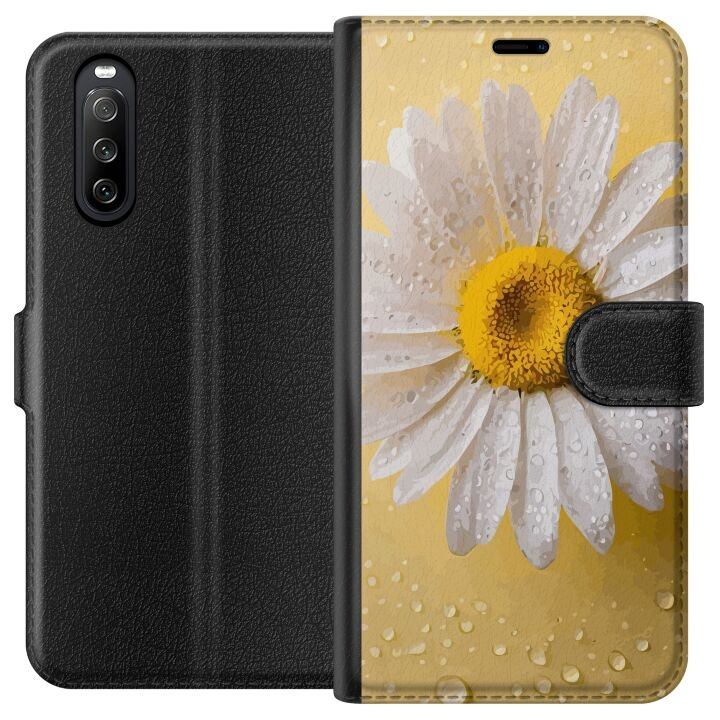 Lommeboketui til Sony Xperia 10 III med Porselensblomst motiv i gruppen SMARTTELEFON & NETTBRETT / Mobilbeskyttelse / Sony hos TP E-commerce Nordic AB (A60902)