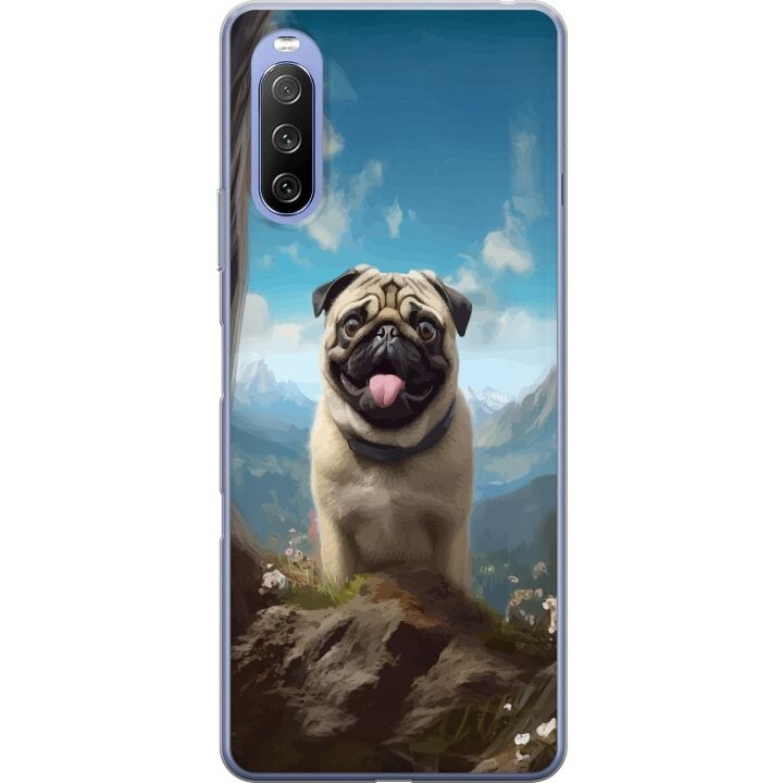 Mobildeksel til Sony Xperia 10 III med Glad Hund motiv i gruppen SMARTTELEFON & NETTBRETT / Mobilbeskyttelse / Sony hos TP E-commerce Nordic AB (A60947)