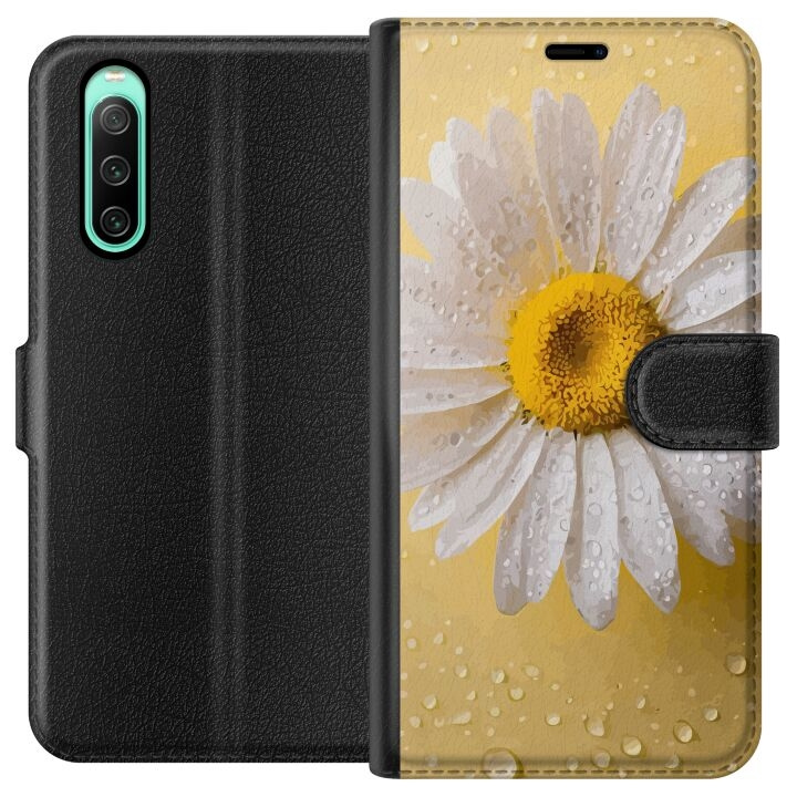 Lommeboketui til Sony Xperia 10 IV med Porselensblomst motiv i gruppen SMARTTELEFON & NETTBRETT / Mobilbeskyttelse / Sony hos TP E-commerce Nordic AB (A60983)