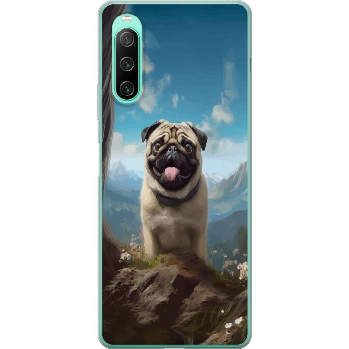 Mobildeksel til Sony Xperia 10 IV med Glad Hund motiv i gruppen SMARTTELEFON & NETTBRETT / Mobilbeskyttelse / Sony hos TP E-commerce Nordic AB (A61028)