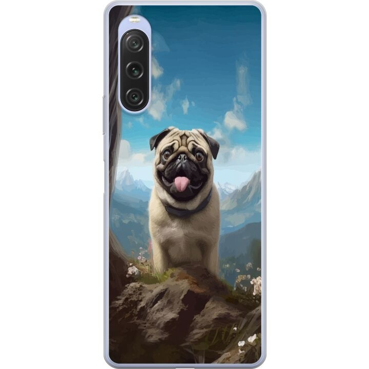 Mobildeksel til Sony Xperia 10 V med Glad Hund motiv i gruppen SMARTTELEFON & NETTBRETT / Mobilbeskyttelse / Sony hos TP E-commerce Nordic AB (A61082)