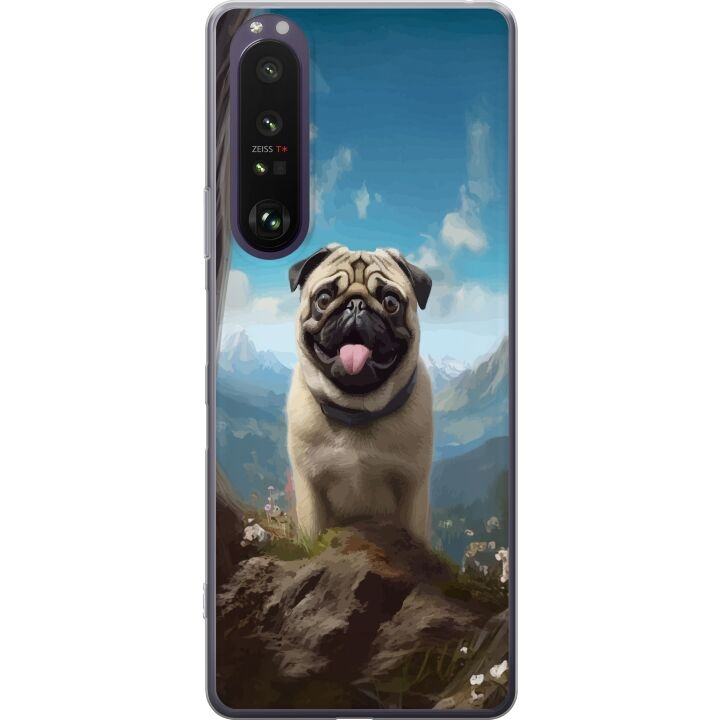 Mobildeksel til Sony Xperia 1 III med Glad Hund motiv i gruppen SMARTTELEFON & NETTBRETT / Mobilbeskyttelse / Sony hos TP E-commerce Nordic AB (A61217)