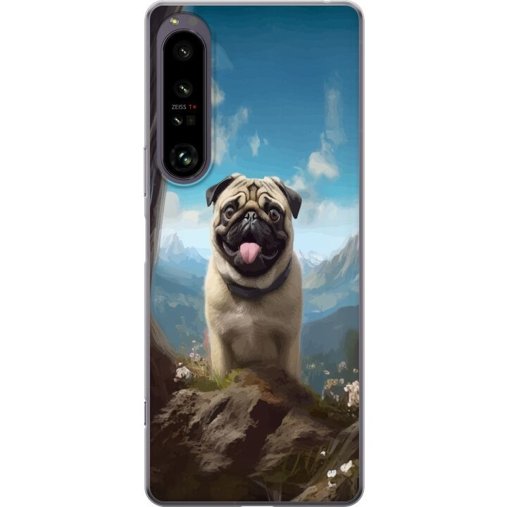 Mobildeksel til Sony Xperia 1 IV med Glad Hund motiv i gruppen SMARTTELEFON & NETTBRETT / Mobilbeskyttelse / Sony hos TP E-commerce Nordic AB (A61271)