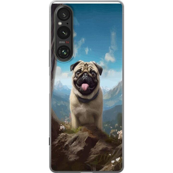 Mobildeksel til Sony Xperia 1 V med Glad Hund motiv i gruppen SMARTTELEFON & NETTBRETT / Mobilbeskyttelse / Sony hos TP E-commerce Nordic AB (A61325)