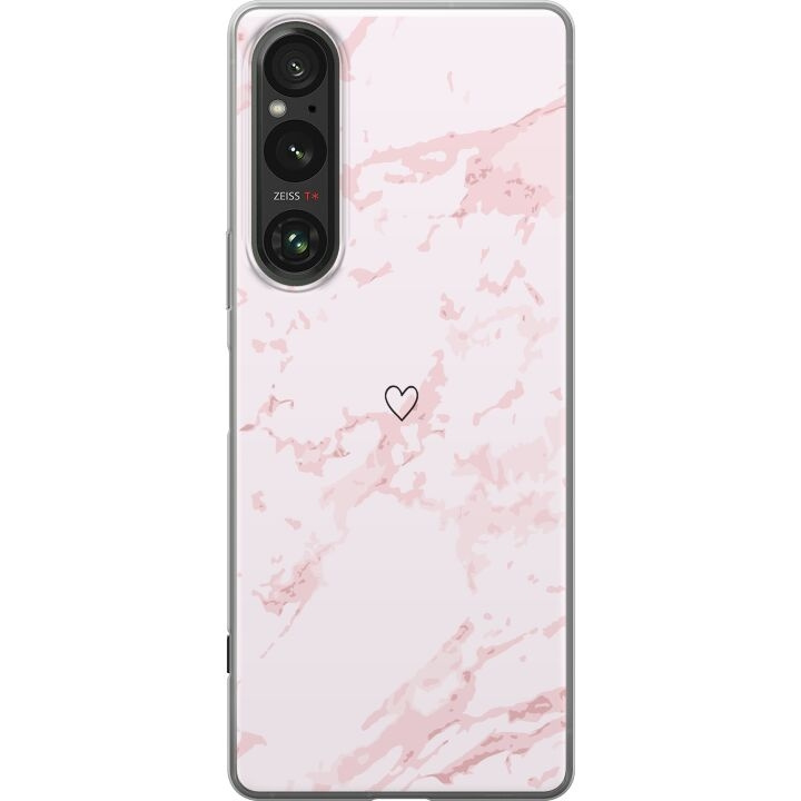 Mobildeksel til Sony Xperia 1 V med Rosa Hjerte motiv i gruppen SMARTTELEFON & NETTBRETT / Mobilbeskyttelse / Sony hos TP E-commerce Nordic AB (A61330)