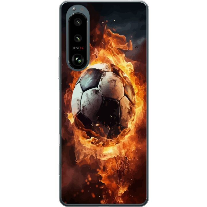 Mobildeksel til Sony Xperia 5 III med Fotball motiv i gruppen SMARTTELEFON & NETTBRETT / Mobilbeskyttelse / Sony hos TP E-commerce Nordic AB (A61463)