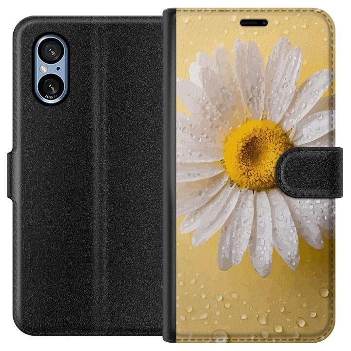 Lommeboketui til Sony Xperia 5 V med Porselensblomst motiv i gruppen SMARTTELEFON & NETTBRETT / Mobilbeskyttelse / Sony hos TP E-commerce Nordic AB (A61523)