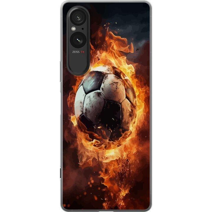 Mobildeksel til Sony Xperia 5 V med Fotball motiv i gruppen SMARTTELEFON & NETTBRETT / Mobilbeskyttelse / Sony hos TP E-commerce Nordic AB (A61571)