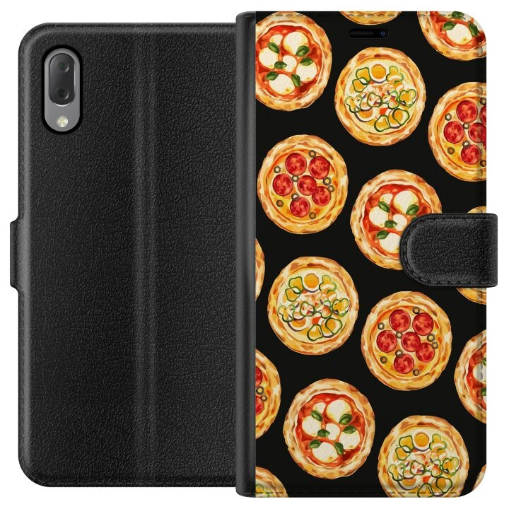 Lommeboketui til Sony Xperia L3 med Pizza motiv i gruppen SMARTTELEFON & NETTBRETT / Mobilbeskyttelse / Sony hos TP E-commerce Nordic AB (A61617)