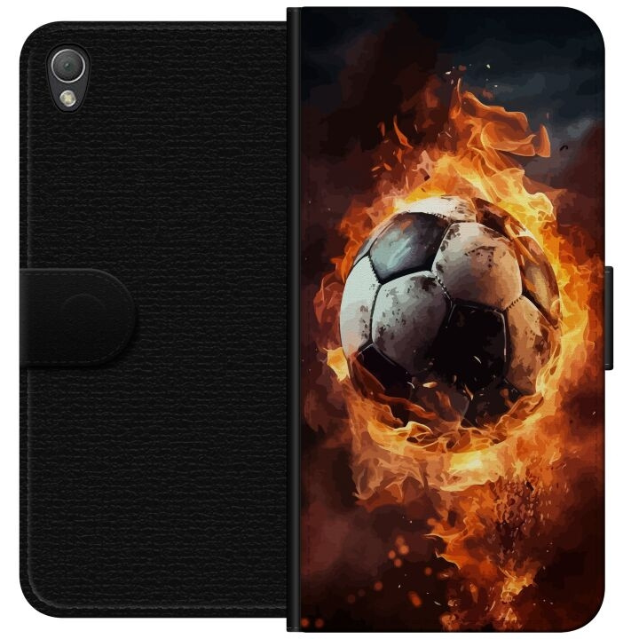 Lommeboketui til Sony Xperia Z3 med Fotball motiv i gruppen SMARTTELEFON & NETTBRETT / Mobilbeskyttelse / Sony hos TP E-commerce Nordic AB (A61760)