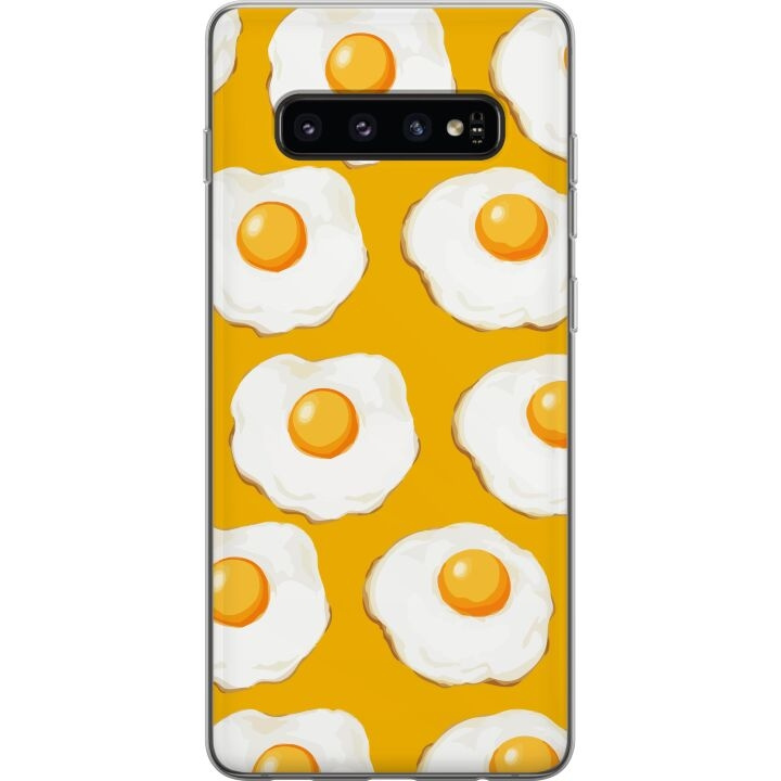 Mobildeksel til Samsung Galaxy S10 med Stekt egg motiv i gruppen SMARTTELEFON & NETTBRETT / Mobilbeskyttelse / Samsung hos TP E-commerce Nordic AB (A61849)