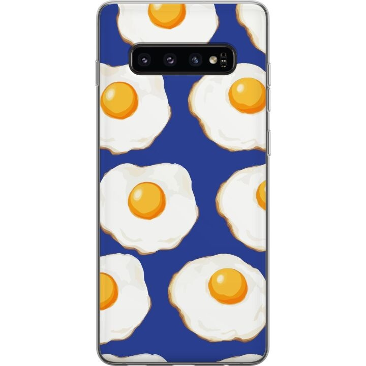 Mobildeksel til Samsung Galaxy S10 med Stekte egg motiv i gruppen SMARTTELEFON & NETTBRETT / Mobilbeskyttelse / Samsung hos TP E-commerce Nordic AB (A61853)