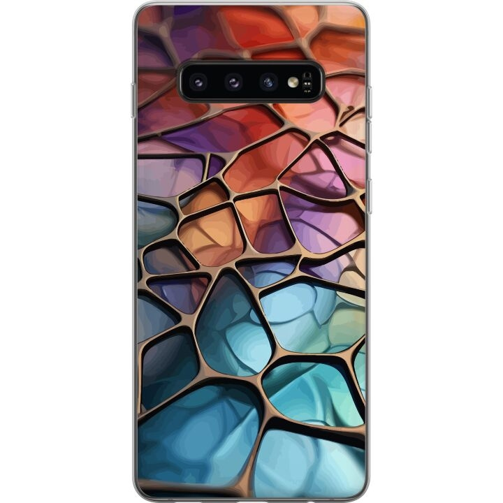 Mobildeksel til Samsung Galaxy S10 med Metalliskt mønster motiv i gruppen SMARTTELEFON & NETTBRETT / Mobilbeskyttelse / Samsung hos TP E-commerce Nordic AB (A61857)